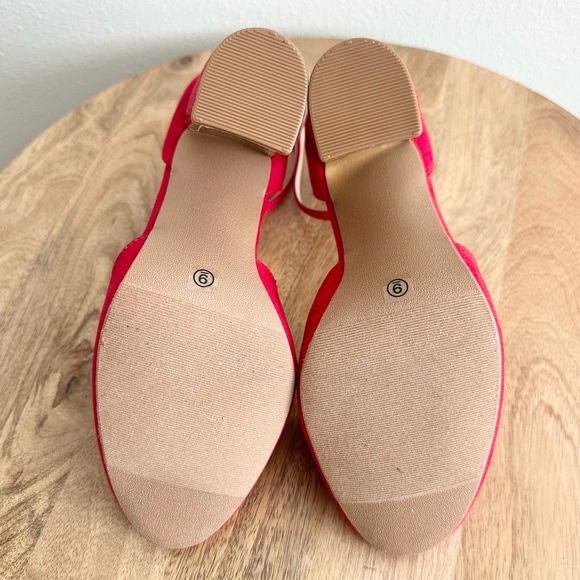 NEW Lulu’s Red Suede Ankle Strap Heels Size 9 - Picture 9 of 9